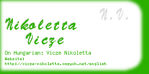 nikoletta vicze business card